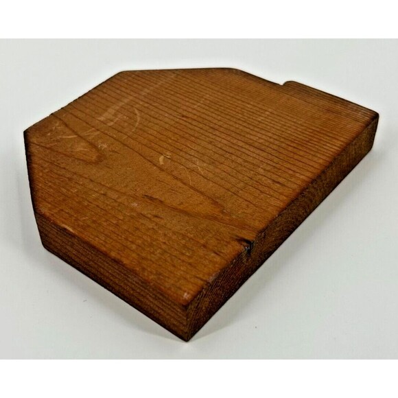 Vintage Wood Block Farm House~ Barn Shelf/Sill Sitter Ornament~ Cat's Meow Style - Picture 3 of 4